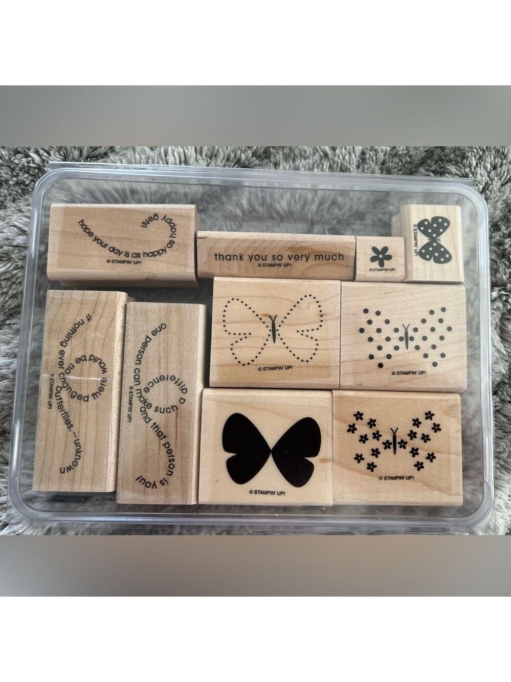 Stampin’ Up! Flight of the Butterfly 2008 Set of 9 Stamps Retired
